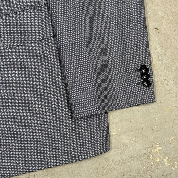 Hugo Boss Blazer Birdseye Wool Sport Coat TESSE Italy Grey "The Keys/Shaft" 46R - Picture 4 of 12